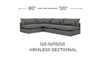 Bouldin 120" Armless Sectional -