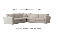 Cedar Park 120" Large Corner Sectional - Nepal Clay