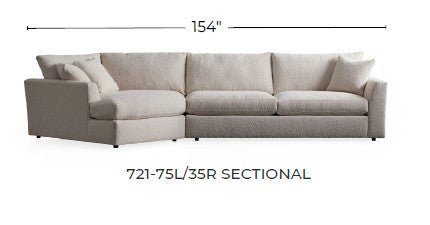 Cedar Park 154" Laf Cuddler Sectional -