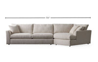 Cedar Park 154" Raf Cuddler Sectional - Wiley Charcoal