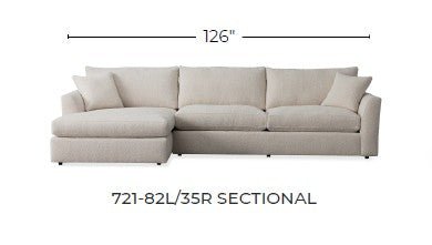 Cedar Park 126" Laf Chaise Sectional -