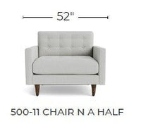 Wallace 52" Leather Chair and A Half -