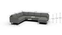 Wallace 130" Untufted Corner Sectionals w. Right Chaise - Bennett Peacock