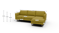 Wallace 98" Untufted Right Chaise Sectional - Peyton Navy