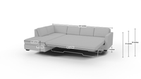 Track 121" Left Chaise Sleeper Sectional - Dream Eclipse