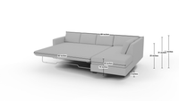 Track 121" Right Chaise Sleeper Sectional - Dream Apple