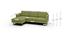 Wallace 98" Left Chaise Sectional - Superb Rust