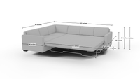 Track 121" Left Corner Sectional With Raf Sleeper Sectional - Dream Eclipse