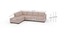 Track 121" Left Chaise Sectional - Dream Apple