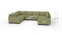 Track 141" Corner Sofa U Sectional - Dream Dove