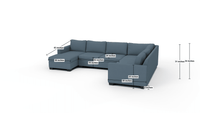 Track 141" Corner Sectionals w. Left Chaise - Cordova Eclipse