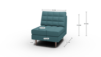 Wallace Armless Chair - Elliot Avocado