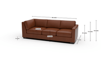 Track Leather RAF Corner Sofa - Dimensions - Everlast Leverage