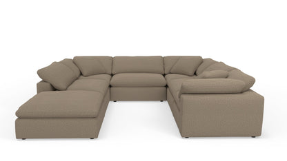 Fluffy 133.5" 6 Piece Sectional W/Ottoman - Celine Cub