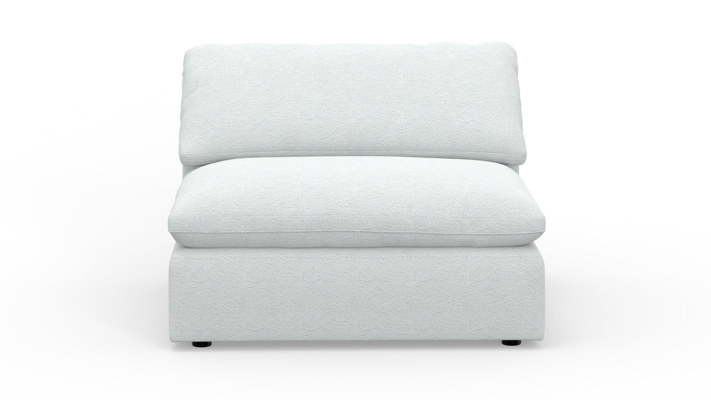 Fluffy Small Armless Chair - Bloke Snow