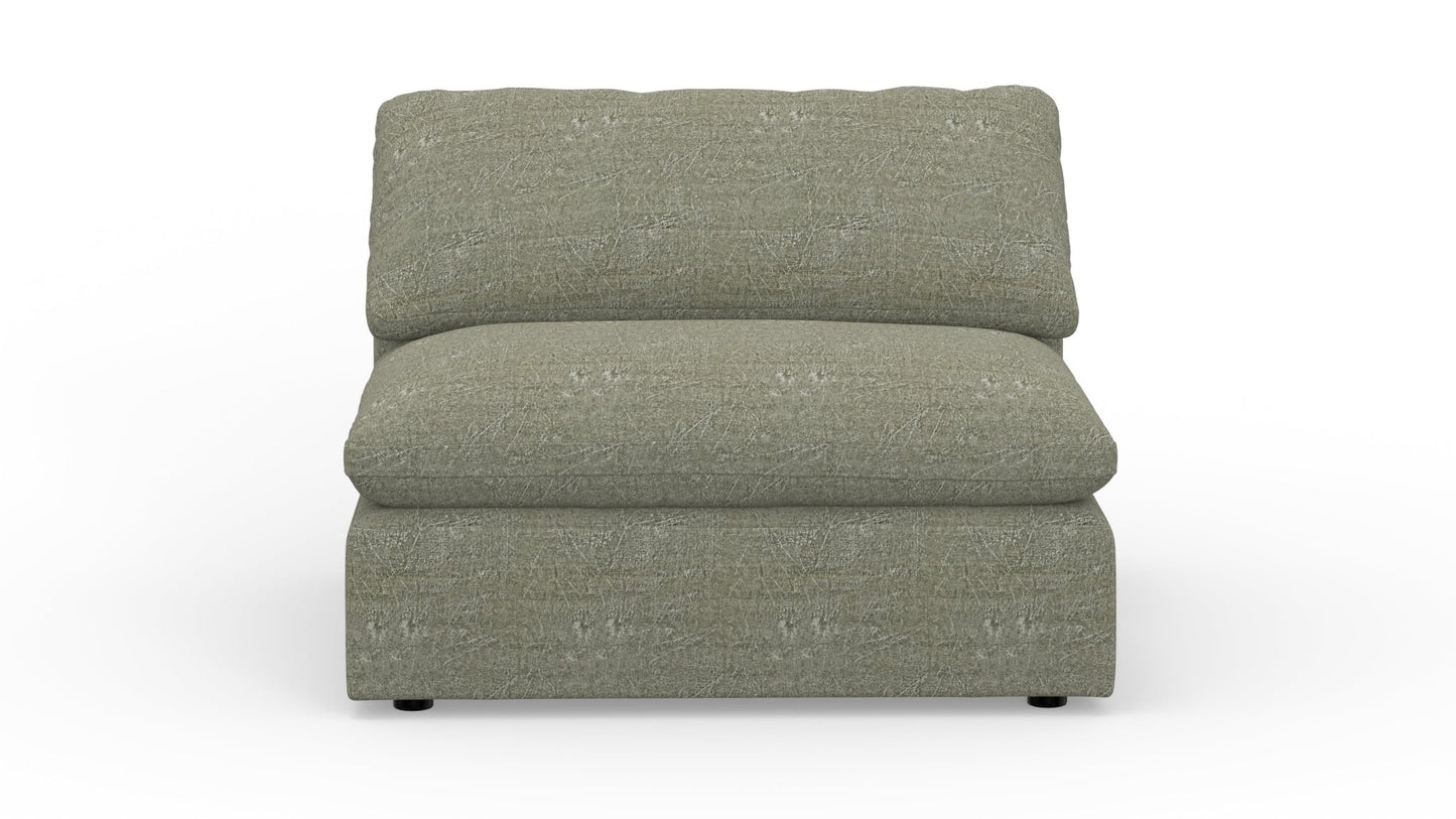 Fluffy Armless Chair - Nepal Olive