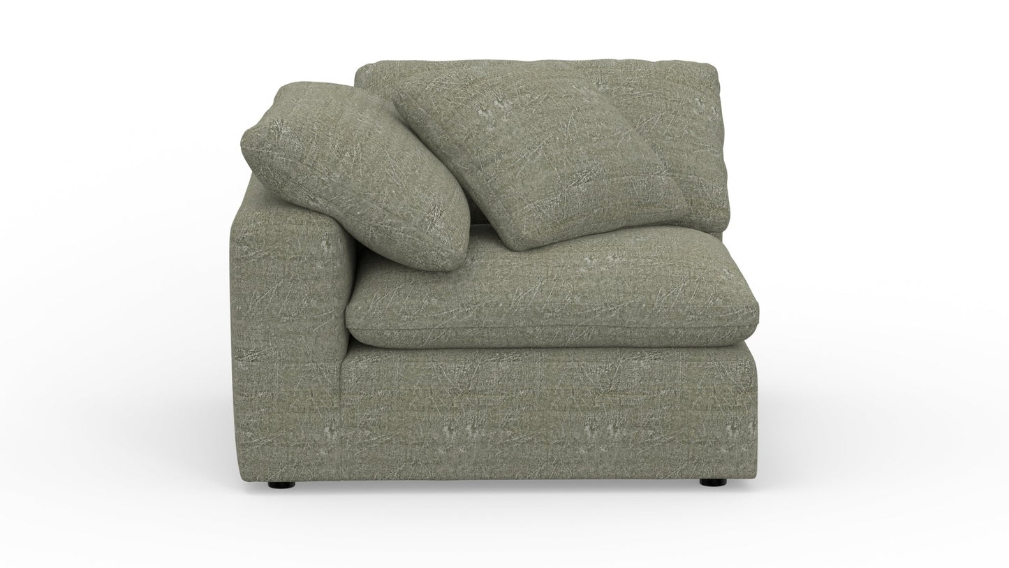 Fluffy Corner Wedge - Nepal Olive