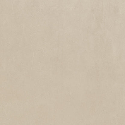 Katy 18" Leather Round Leg Ottoman - Hudson Ivory