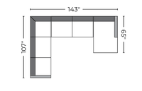 Manor 143" Medium Corner Sectional With Raf Chaise - Peyton Slate