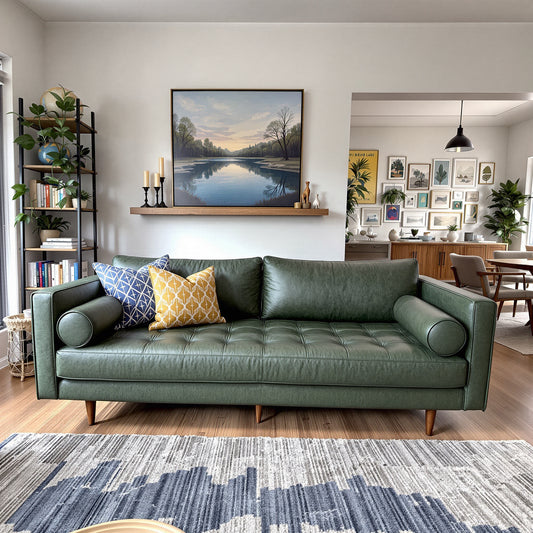 Ladybird 88" Leather Sofa -