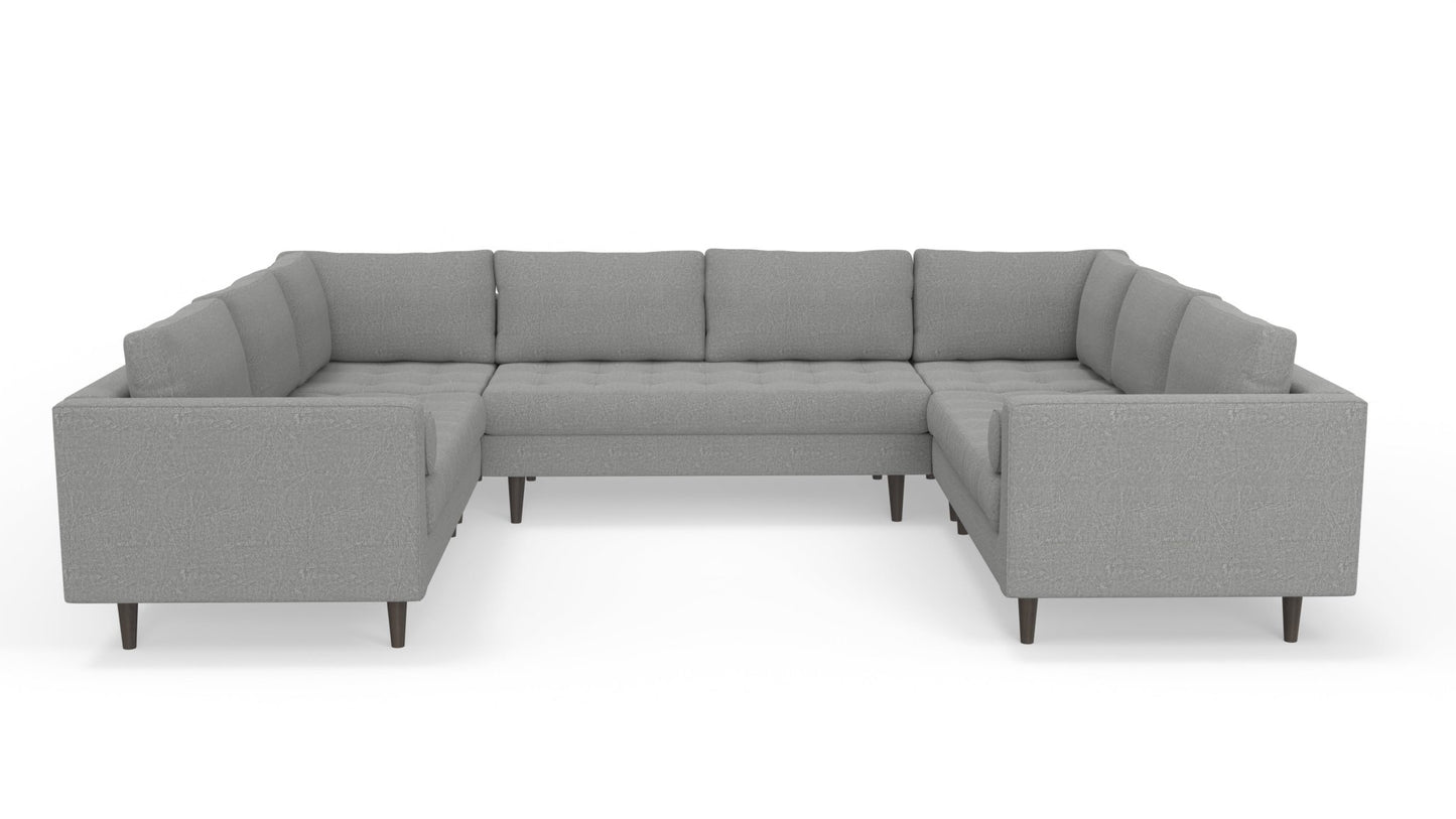Ladybird 134" U Sectional - Nepal Pebble
