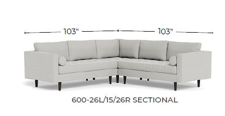 Ladybird 103" Leather Corner Sectional -