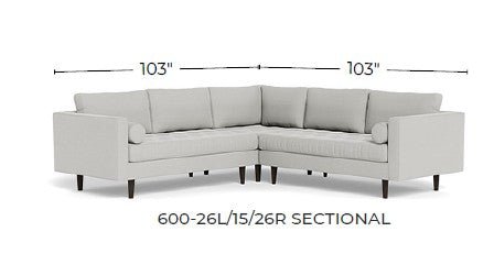 Ladybird 103" Corner Sectional - Peyton Slate