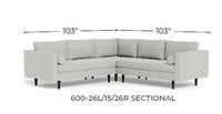 Ladybird 103" Corner Sectional - Peyton Slate