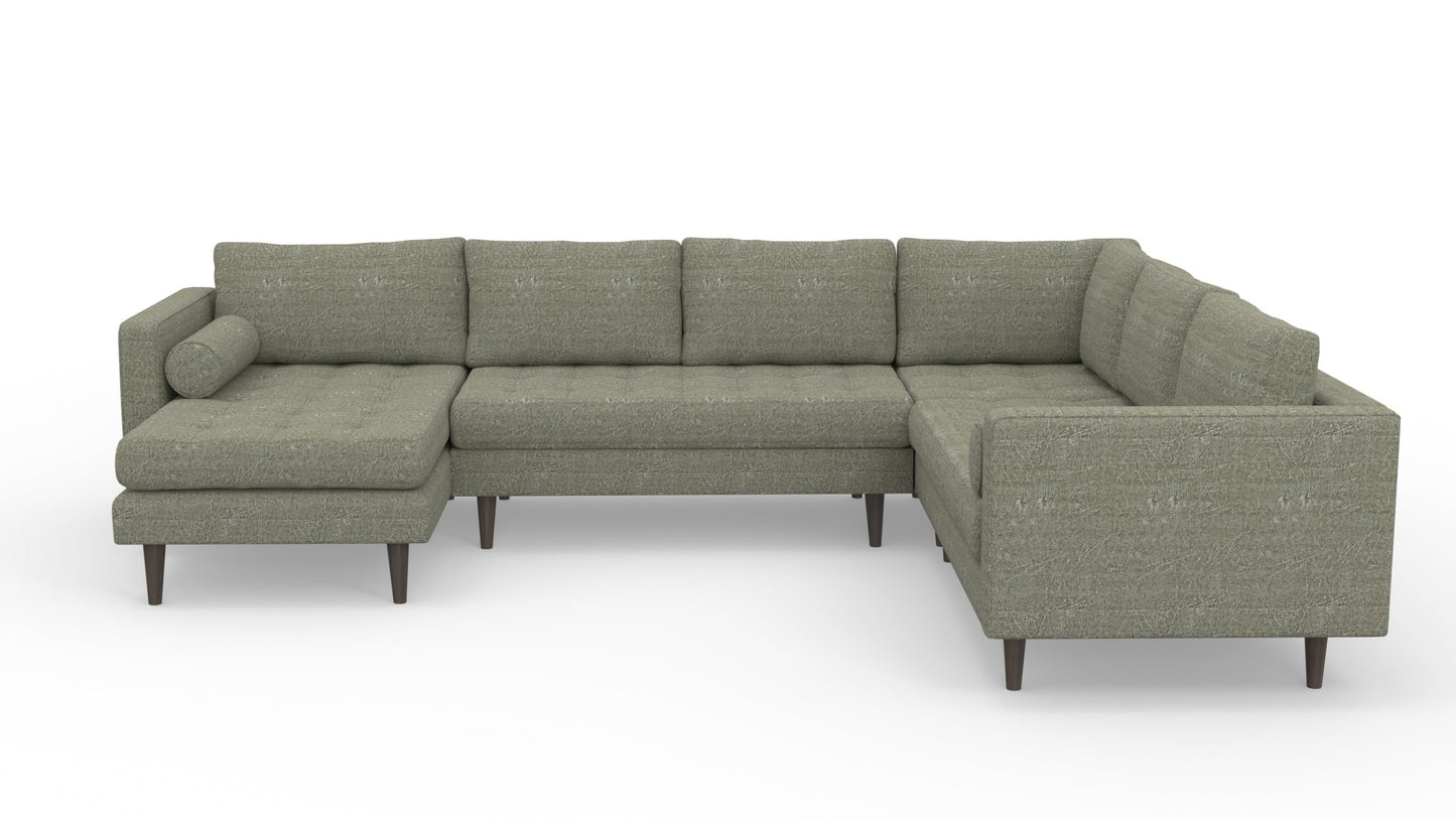 Ladybird 133" Corner Sectional with Left Chaise - Nepal Olive