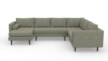 Ladybird 133" Corner Sectional with Left Chaise - Nepal Olive