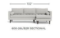 Ladybird 102" Right Chaise Sectional -