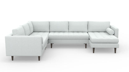 Ladybird 133" Corner Sectionals w. Right Chaise - Bloke Snow