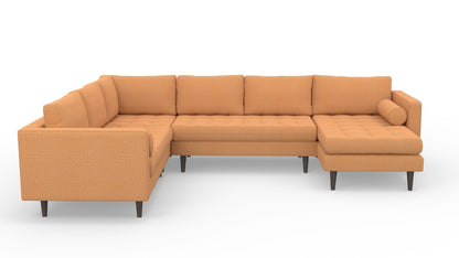 Ladybird 133" Corner Sectionals w. Right Chaise - Nepal Clay