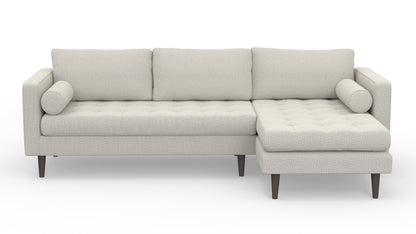 Ladybird 102" Right Chaise Sectional - Villa Platinum