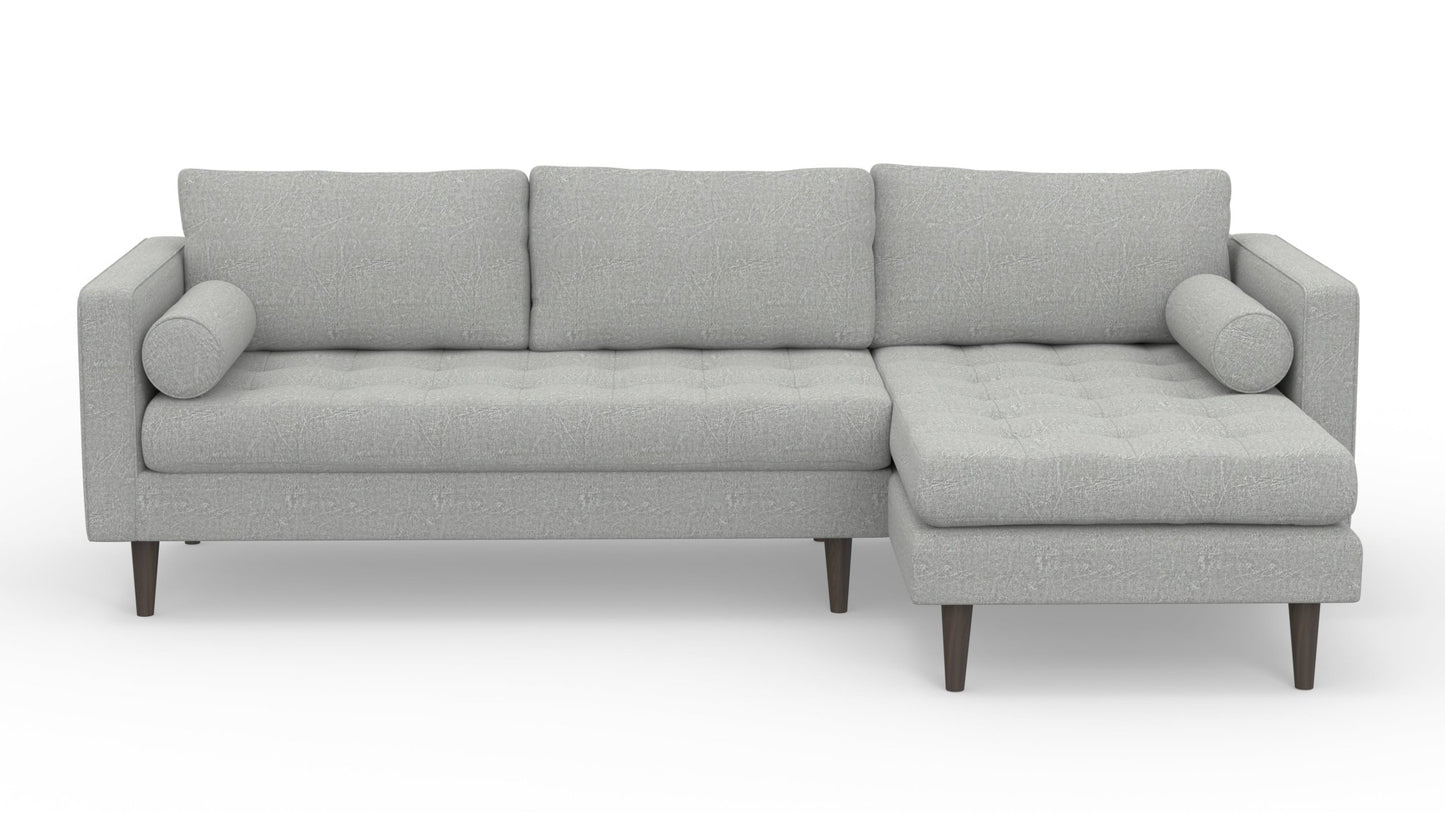 Ladybird 102" Right Chaise Sectional - Nepal Pebble