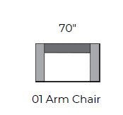 Lago Vista 70" Arm Chair -