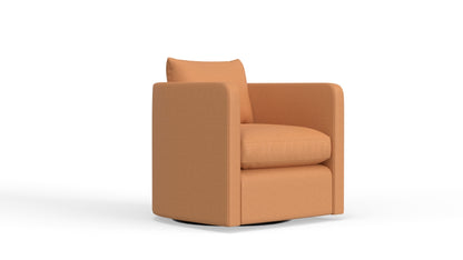 Lily Leather Swivel Chair - Hudson Lager
