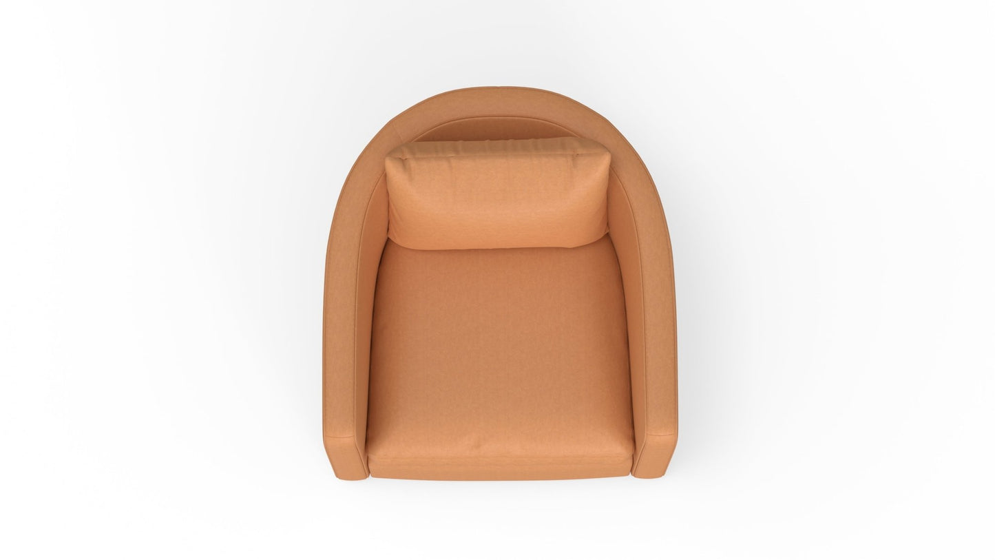 Lily Leather Swivel Chair - Hudson Lager