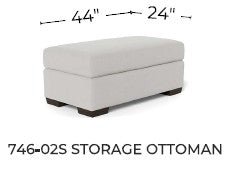 Mas Mesa Leather Storage Ottoman -