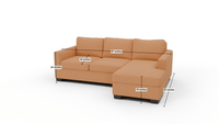 Track 87" Reversible Sofa Chaise - Dream Chocolate
