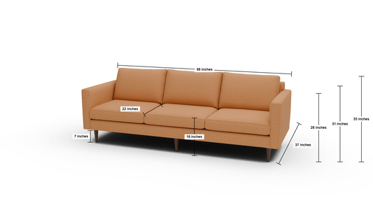 Wallace 98" Untufted Estate Sofa - Dream Apple