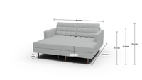 Wallace 66" Double Chaise - Elliot Teal