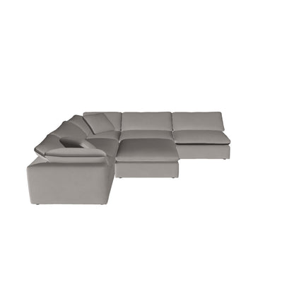 Fluffy 133.5" 5 Piece Sectional W/Ottoman