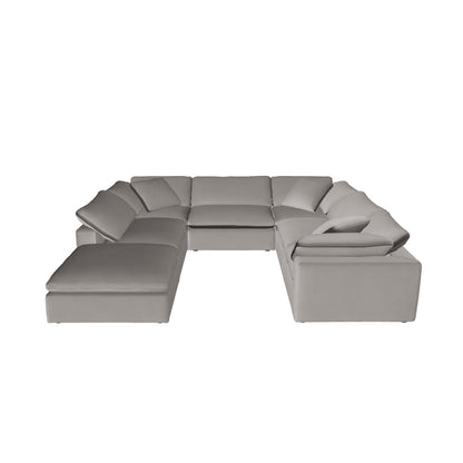 Fluffy 133.5" 6 Piece Sectional W/Ottoman