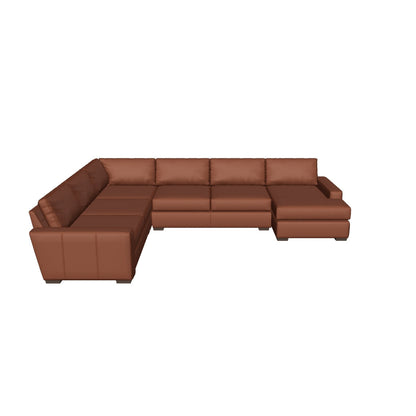 Mas Mesa 162" Deep Leather Corner Sectionals w. Right Chaise