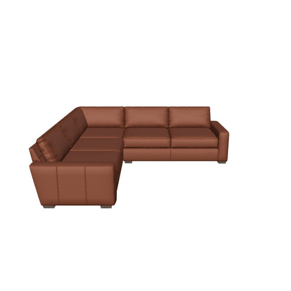 Mas Mesa 127" Deep Leather Corner Sectional