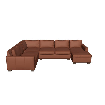 Track 141" Leather Corner Sectionals w. Right Chaise