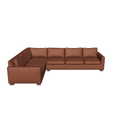 Track 121" Leather Left Corner Sectional With Raf Sleeper Sectional
