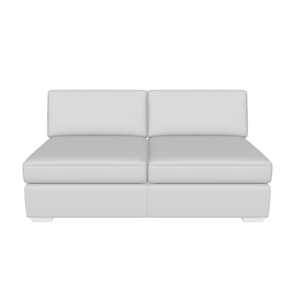 Mesa Leather Armless Loveseat