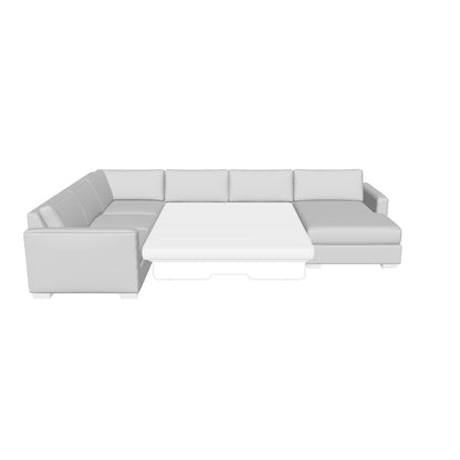 Track 141" Corner Sectionals W. Full Sleeper & Right Chaise